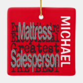 Matress Salesperson Extraordinaire CUSTOM Keramikornament (Rückseite)