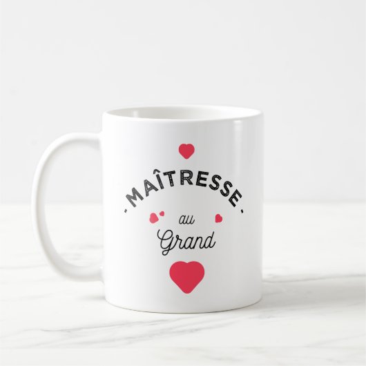 Mätresse am großen Herzen Kaffeetasse (Links)