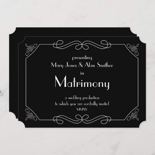 Matrimony Einladung (Vorne/Hinten)