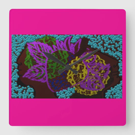 Matrimony quadratische wanduhr (Vorderseite)