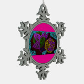 Matrimony Schneeflocken Zinn-Ornament (Links)