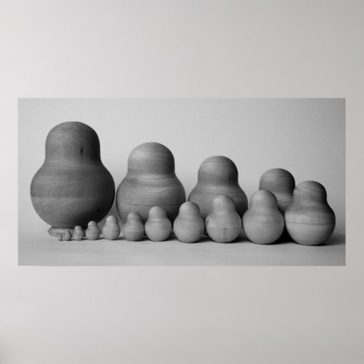 matrioshka Familie_b&w Poster (Vorne)