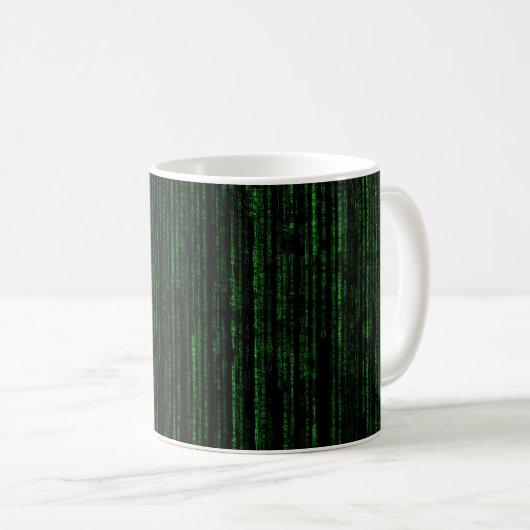Matrix Binary Code 325 ml Classic White Tasse (VorderseiteRechts)