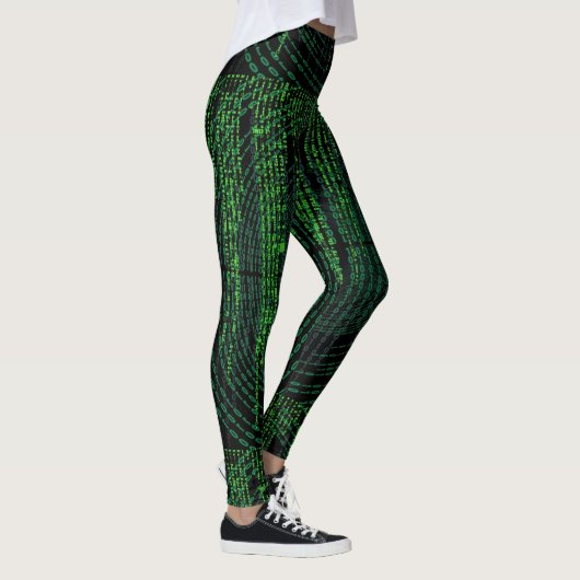 Matrix-Binary-Code Leggings (Rechts)