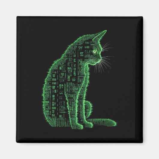 Matrix Cat Art Magnet (Vorne)