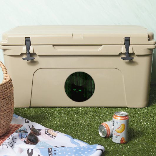 matrix cat, the matrix rain code, binary code aufkleber (Kühler)