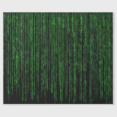 Matrix-Code 1-Wrapper Geschenkpapier (Flach)
