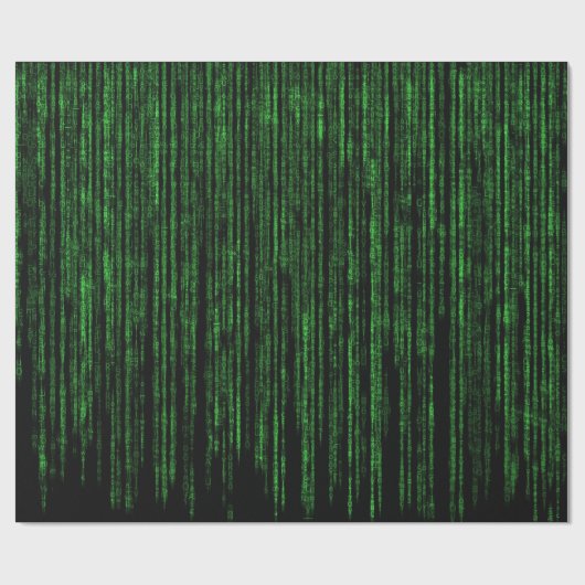 Matrix-Code 1-Wrapper Geschenkpapier (Flach)