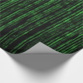 Matrix-Code 1-Wrapper Geschenkpapier (Ecke)