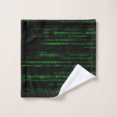 Matrix-Code Badhandtuch Set (Waschlappen)