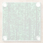 Matrix Code Be a warrior againt the system Glasuntersetzer (Rückseite)