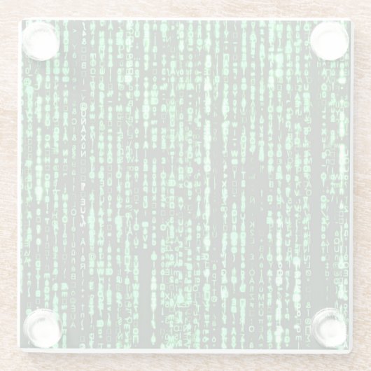 Matrix Code Be a warrior againt the system Glasuntersetzer (Rückseite)