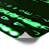 Matrix Code Be a warrior againt the system Poster (Ecke)