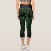 Matrix-Code Capri Leggings (Rückseite)