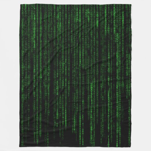 Matrix-Code Fleecedecke (Vorderseite)