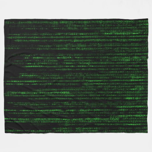 Matrix-Code Fleecedecke (Vorderseite (Horizontal))
