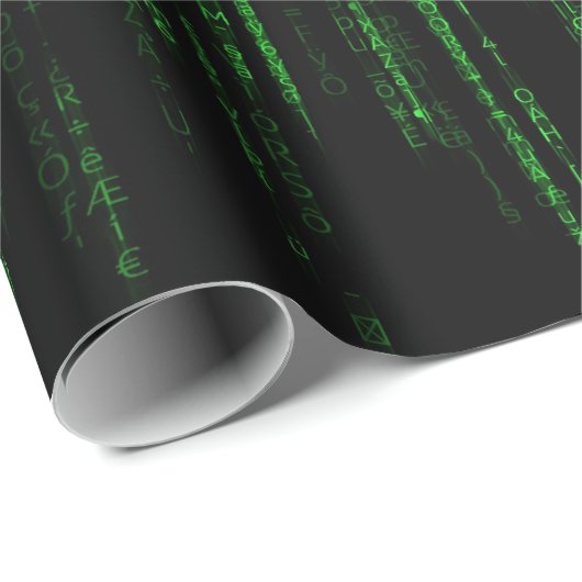 Matrix-Code Geschenkpapier (Rolleneckpunkt)