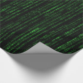 Matrix-Code Geschenkpapier (Ecke)