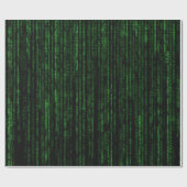 Matrix-Code Geschenkpapier (Flach)