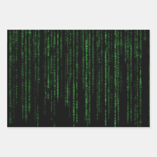 Matrix-Code Geschenkpapier Set (Vorderseite 2)