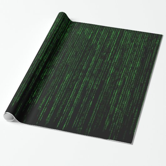 Matrix-Code, grüner Binärcode  Geschenkpapier (Ungerollt)