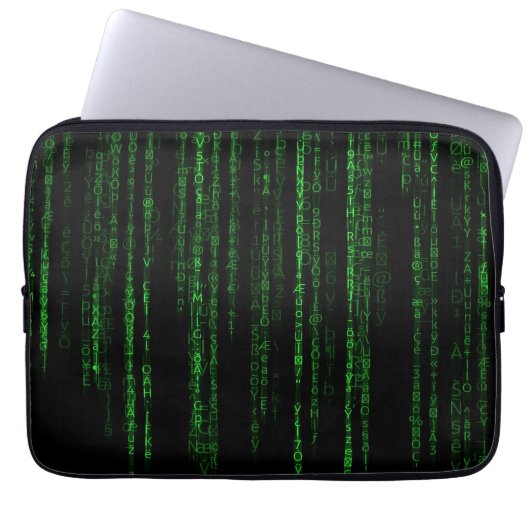 Matrix-Code Laptopschutzhülle (Vorderseite)