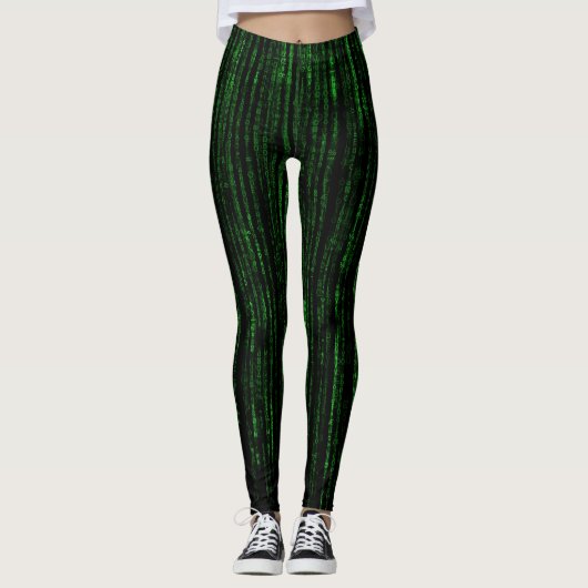 Matrix-Code Leggings (Vorderseite)