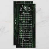 Matrix-Code Menükarte (Vorne/Hinten)