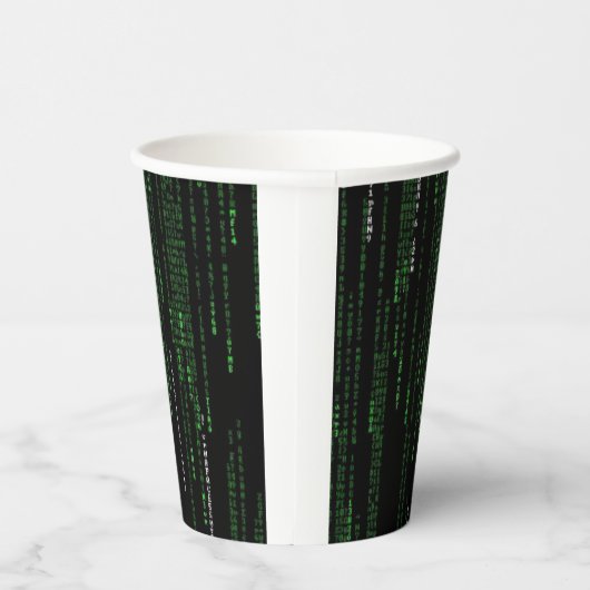 Matrix-Code Pappbecher (Rechts)