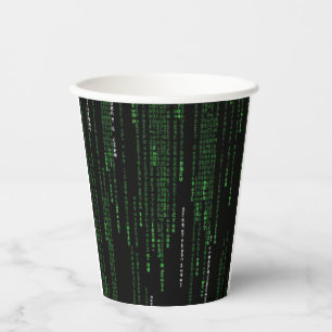 Matrix-Code Pappbecher