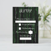 Matrix-Code RSVP Karte (Stehend Vorderseite)