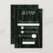 Matrix-Code RSVP Karte (Vorne/Hinten)