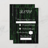 Matrix-Code RSVP Karte (Vorne/Hinten)