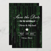 Matrix-Code Save The Date (Vorne/Hinten)