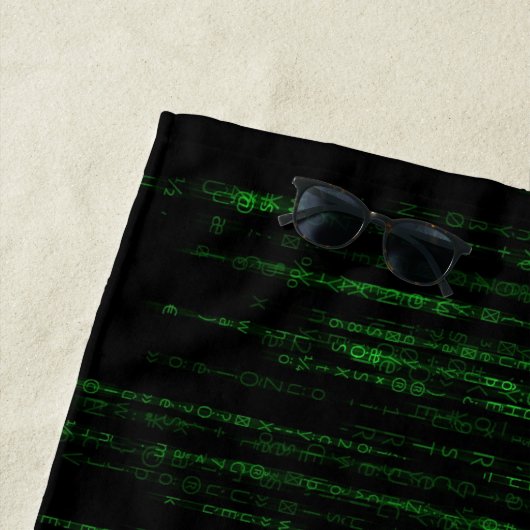 Matrix-Code Strandtuch (Beispiel)