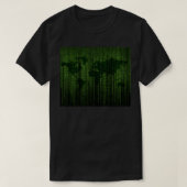 Matrix der Welt im Binärkode T-Shirt (Design vorne)
