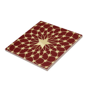 Matrix goldener Sterne, die Kreise ausbreiten Fliese