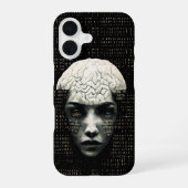 Matrix-Mann-Binär-Code iPhone 16 Hülle (Rückseite)