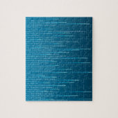 Matrix-Muster in Blue Challenging Puzzle (Vertikal)