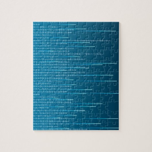 Matrix-Muster in Blue Challenging Puzzle (Vertikal)