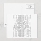 Matrix Pad - Controller Gamer Video Games Gaming Postkarte (Vorne/Hinten)