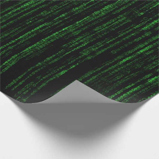 Matrix-Regencode Geschenkpapier (Ecke)