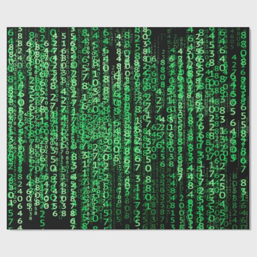 Matrix-Technologie-Daten Geschenkpapier (Flach)