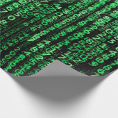 Matrix-Technologie-Daten Geschenkpapier (Ecke)