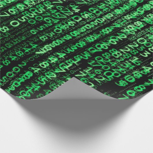Matrix-Technologie-Daten Geschenkpapier (Ecke)