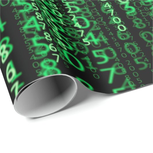 Matrix-Technologie-Daten Geschenkpapier (Rolleneckpunkt)