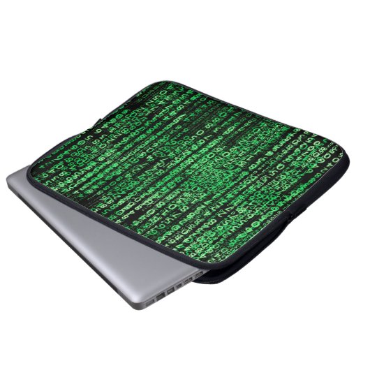 Matrix-Technologie-Daten Laptopschutzhülle (Vorne Knopf)