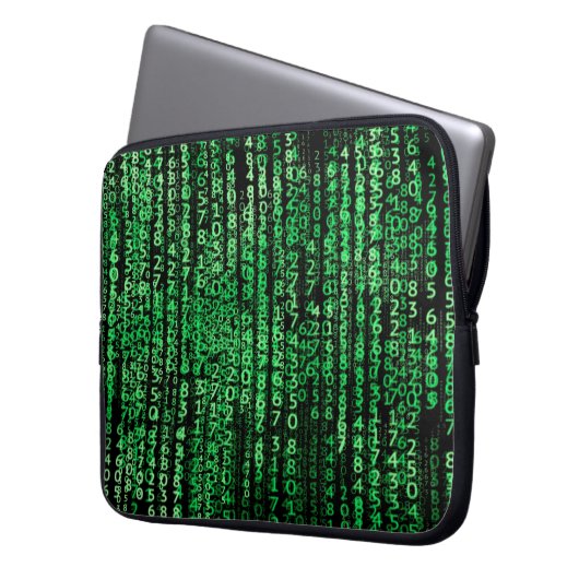 Matrix-Technologie-Daten Laptopschutzhülle (Vorderseite Links)
