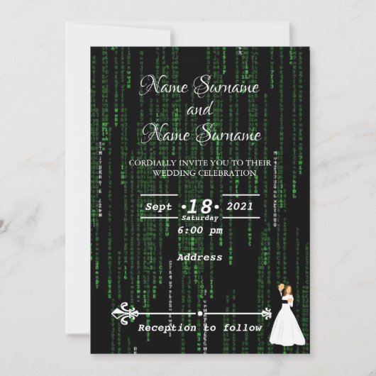 Matrixcode Einladung (Vorderseite)