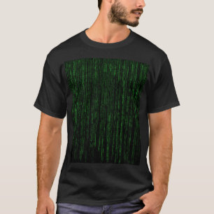Matrixcode, grüner Binärcode, Matrixregen T-Shirt